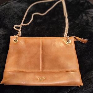 Dune London Tan Crossbody Bag with Gold Chain
